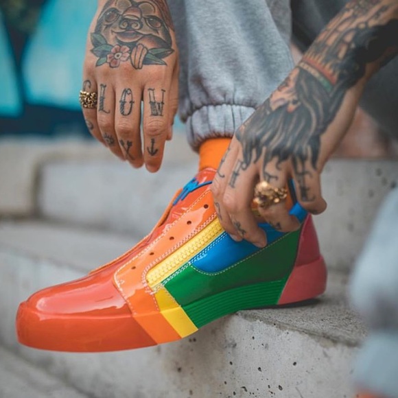 🌈giuseppe zanotti BNIB patent leather lowtop IT36 - Picture 15 of 16